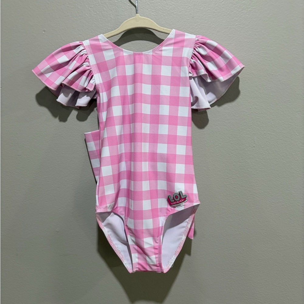 L.O.L. Surprise! Pink and White Checkered Bodysuit